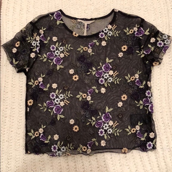 NWOT. Sheer short sleeve tee - Picture 2 of 4